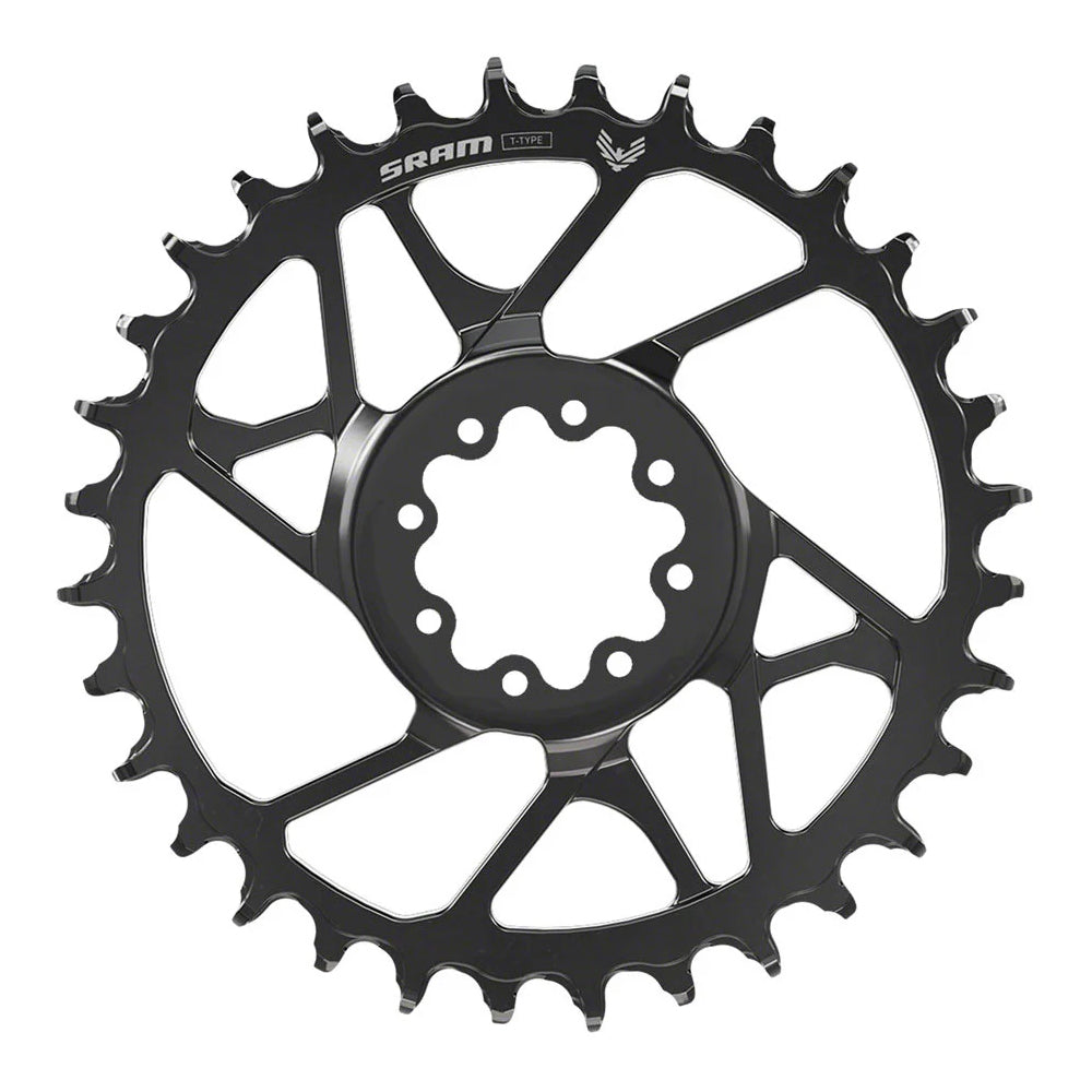 SRAM Chain Ring T-TYPE Eagle 32T Steel Direct Mount 3mm Offset Eagle (including 8 bolts) Black - S1000