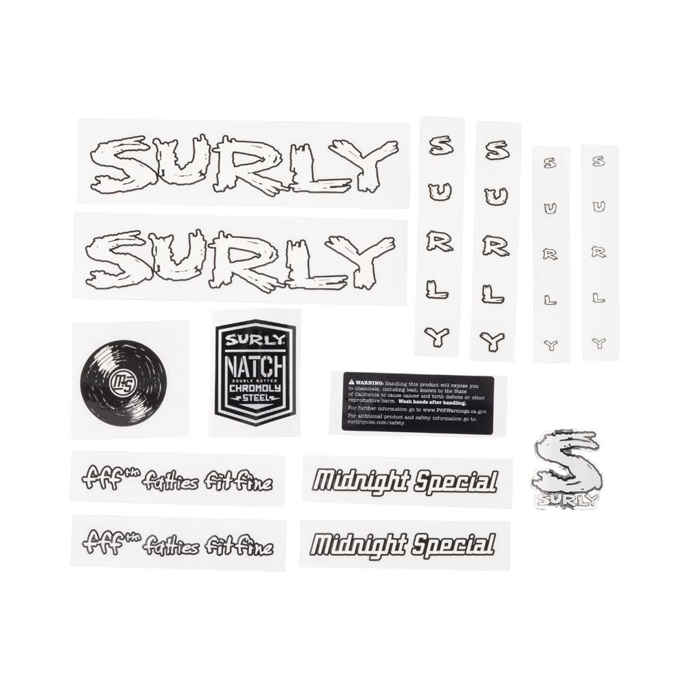 Surly Midnight Special White Decal Set