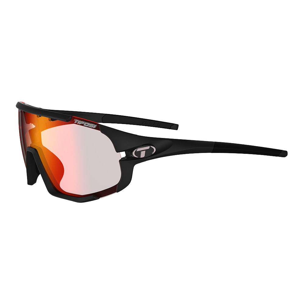 Tifosi Sledge Matte Black, Smoke/AC Red/Clear Lens