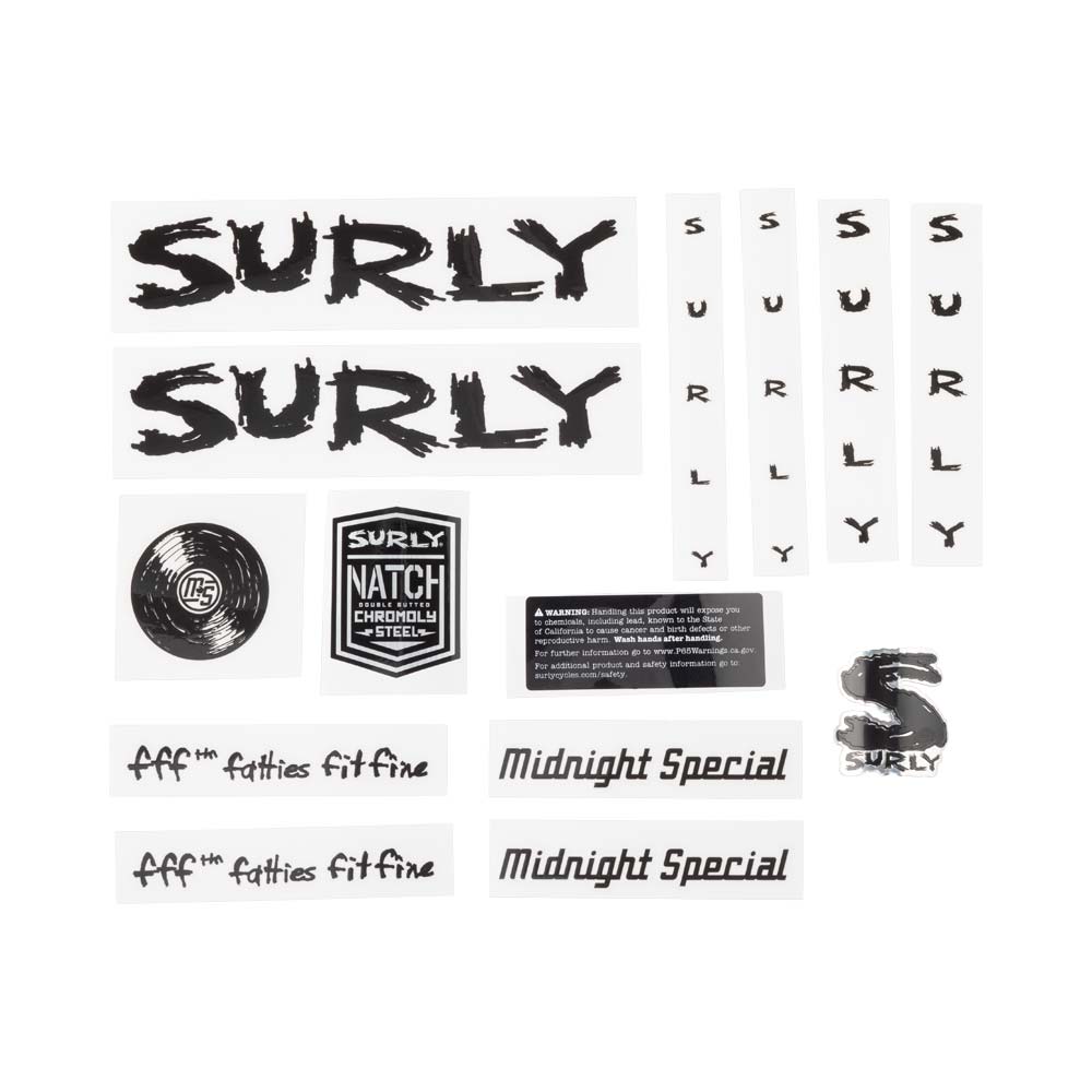 Surly Midnight Special Black Decal Set