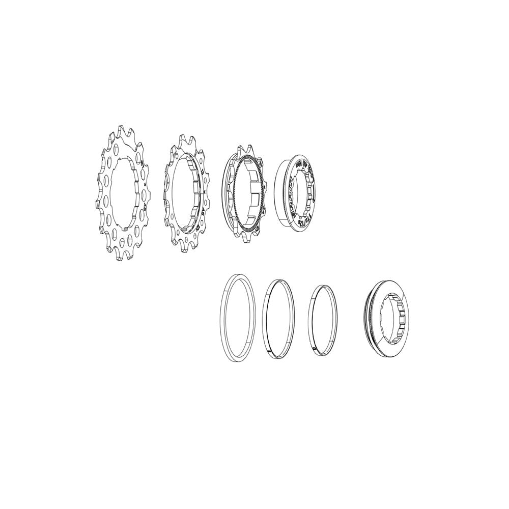 SRAM Cassette Stealth Ring Set XG 1270 Force 10-11-12T (Include 2 Damperings Of Each Size)