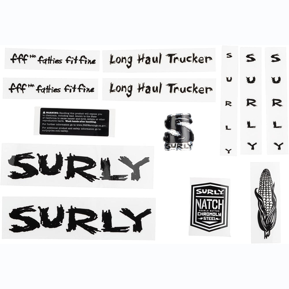 Surly Long Haul Trucker Frame Decal Set Black