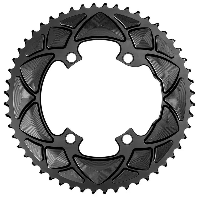 Absolute Black Shimano 4 Bolt 110 Bcd Road Chainring Round