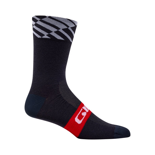 Giro Seasonal Merion Sock - Red / White / Charcoal