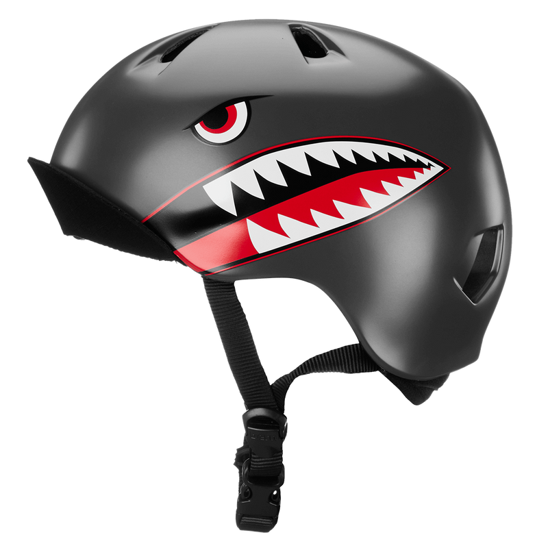 Bern Nino Satin Grey Flying Tiger w/ Flip Visor