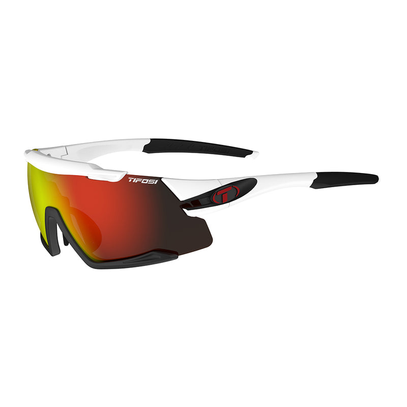 Tifosi Aethon White/Black, Clarion Red/AC Red/Clear Lens
