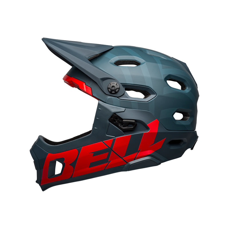 Bell Super DH Spherical - Matte Blue/Crimson