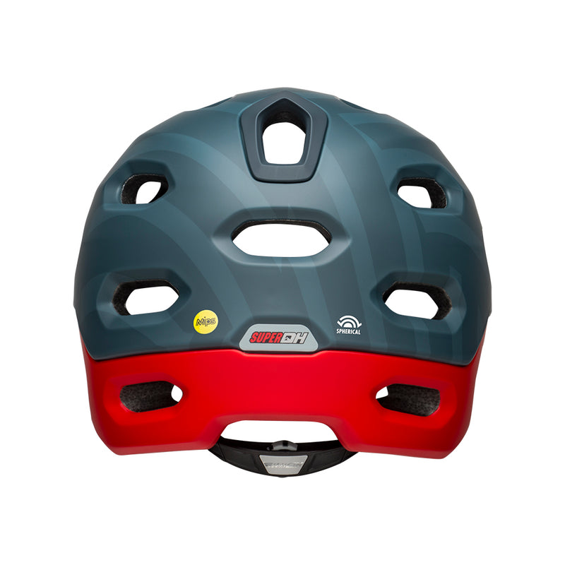 Bell Super DH Spherical - Matte Blue/Crimson