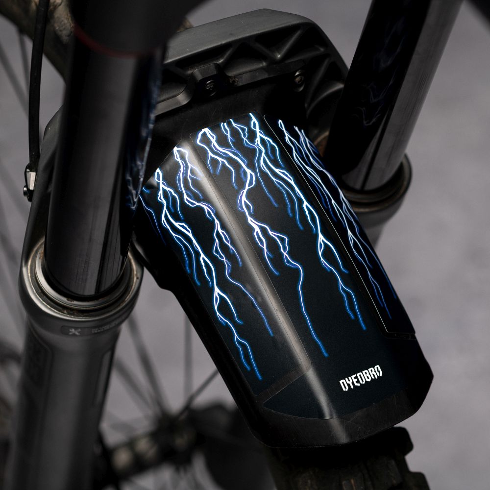 Dyedbro Mudguard Decals Fox / Rockshox Lightning
